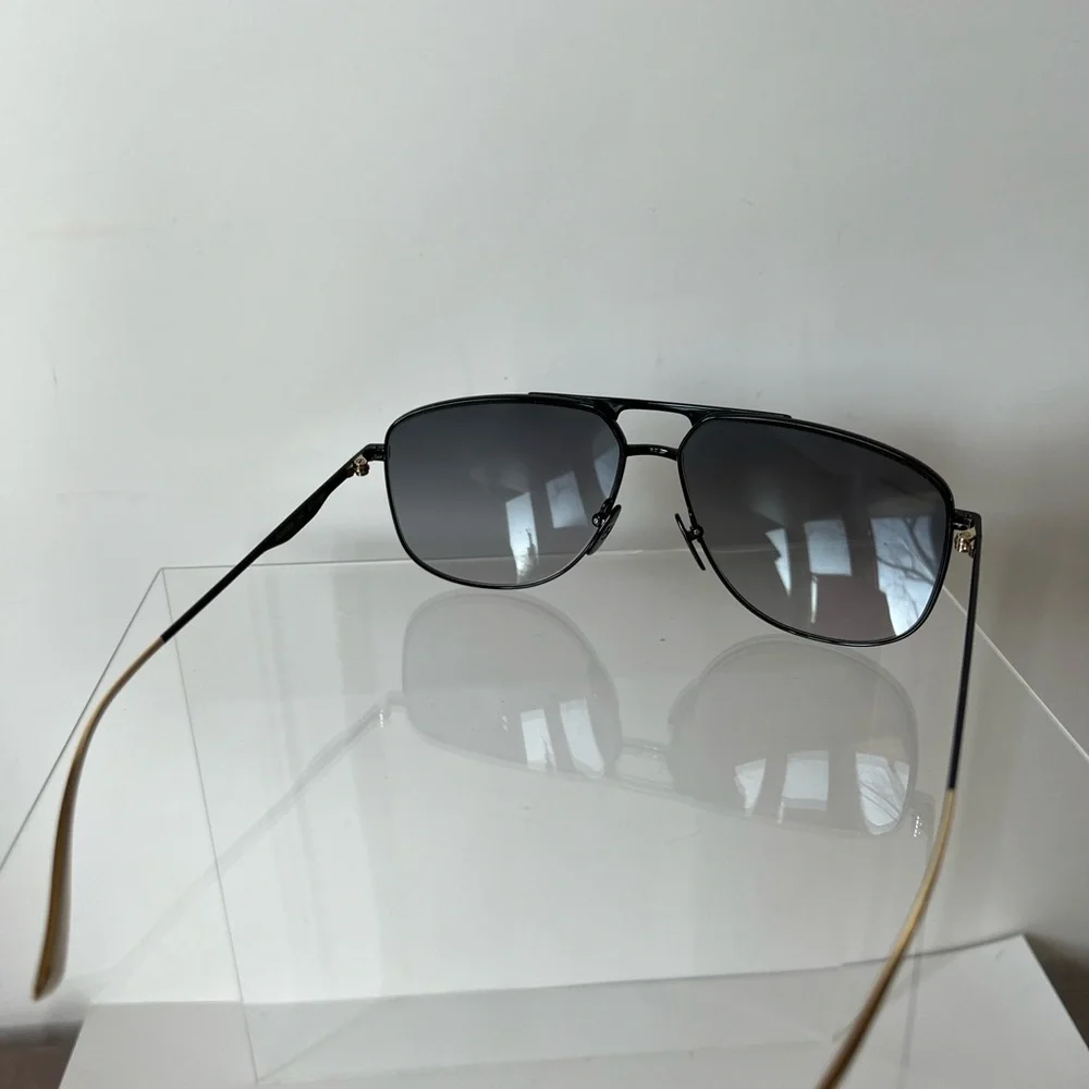 Gucci black aviator sunglasses unisex - Picture 2 of 10